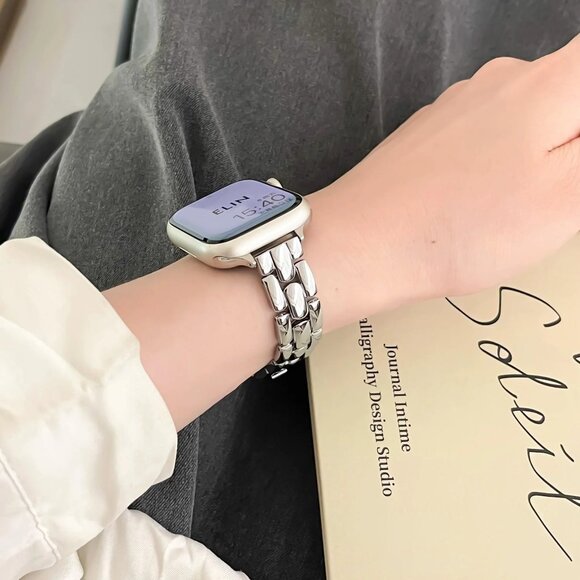 NEW Stylish Adjustable Slim Stainless iWatch Metal Band For Apple Watch - Silver - Picture 3 of 7